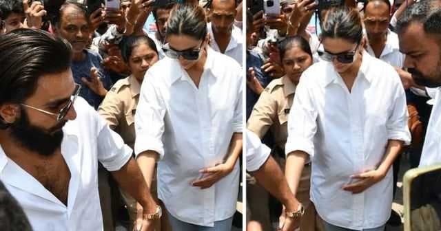 Deepika Padukone Flaunts Baby Bump As She Steps Out To Vote