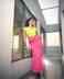 Koushani Channels Neon Elegance in Bold Colourblock Glam