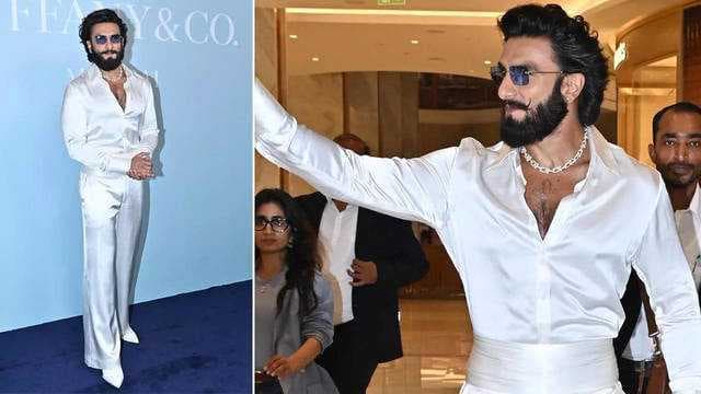 Ranveer Singh attends first public event in all-white outfit after deleting wedding pictures with Deepika Padukone