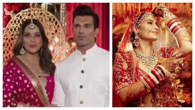 Watch: Karan Singh Grover's priceless reaction seeing close friend Arti Singh dressed as the bride; the duo share a warm hug