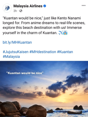 Malaysian Airlines Makes Reference To Kento Nanami's Dream From JJK In Latest Post