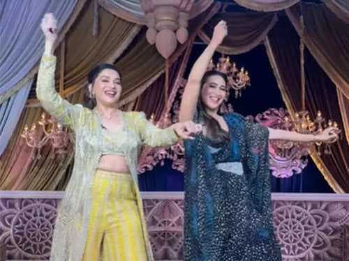 'Chak Dhoom Dhoom' revisited: Madhuri Dixit, Karisma grace 'Dance Deewane' stage
