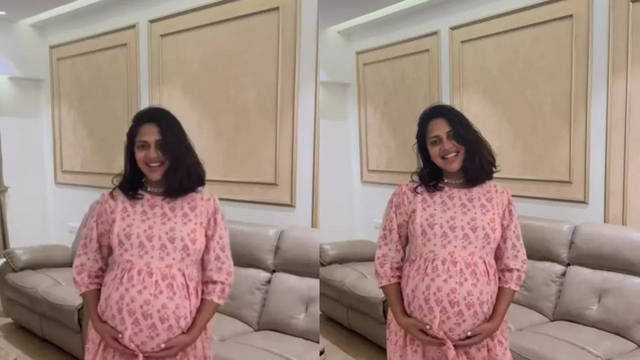 Amala Paul swirls into the 9th month while dancing to 'Omane Poove' with her baby bump, Netizens feel nostalgic - WATCH